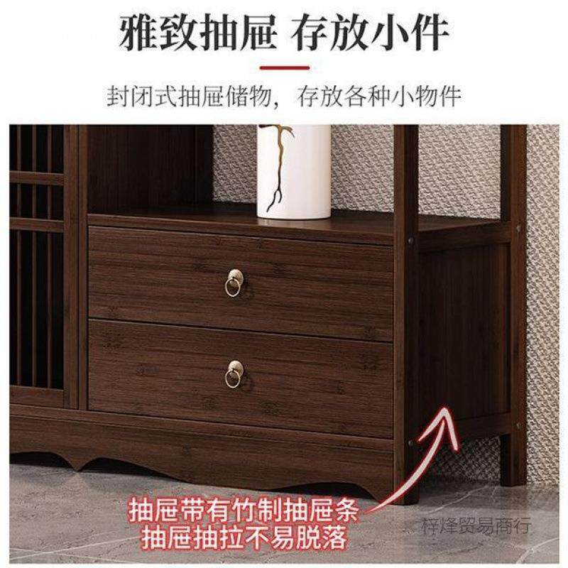 新地中式博简古架734玄关柜入门落隔断柜屏镂空客厅装饰风摆件约