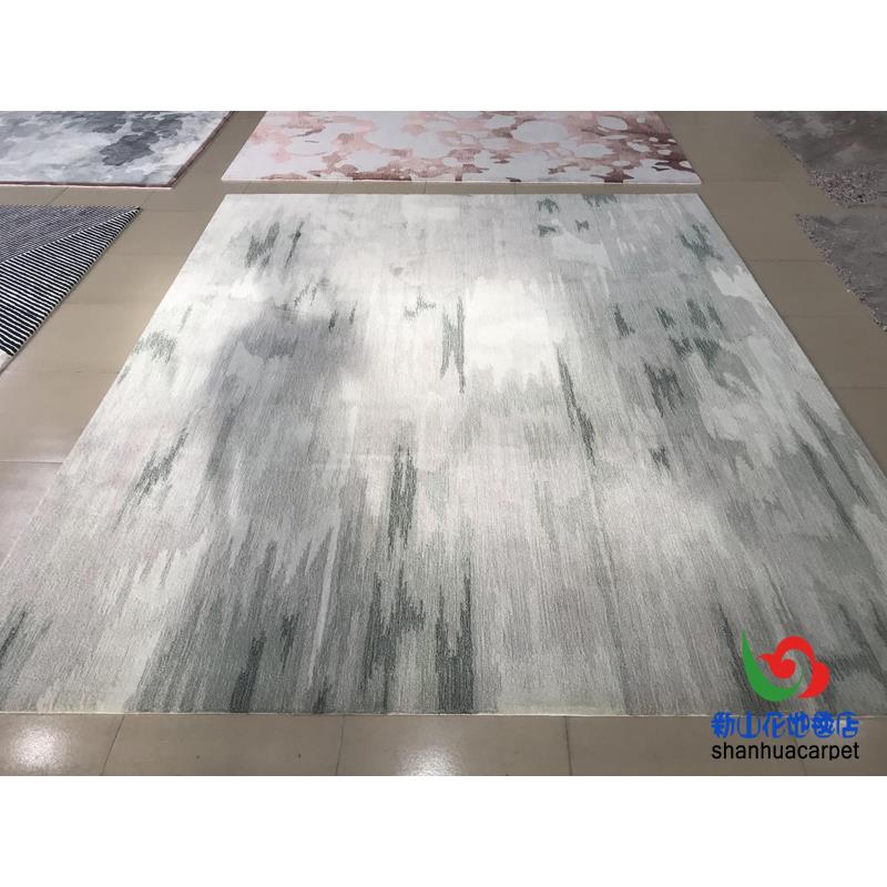 新中式抽象水墨画样板房客厅茶几沙发地毯书房大厅办公室接待室