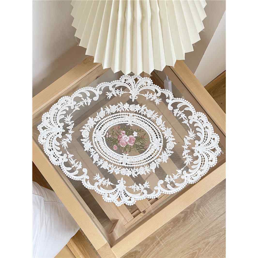 ins法式镂空蕾丝桌布复古摆拍背景布餐垫少女心床头柜垫装饰盖布,居家布艺,桌布,淘宝优惠券,粉丝福利购,淘宝优惠卷