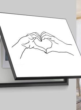 1NSLE现代简盖约电表箱饰画极简配电箱电电闸板纯色遮挡源开关盒