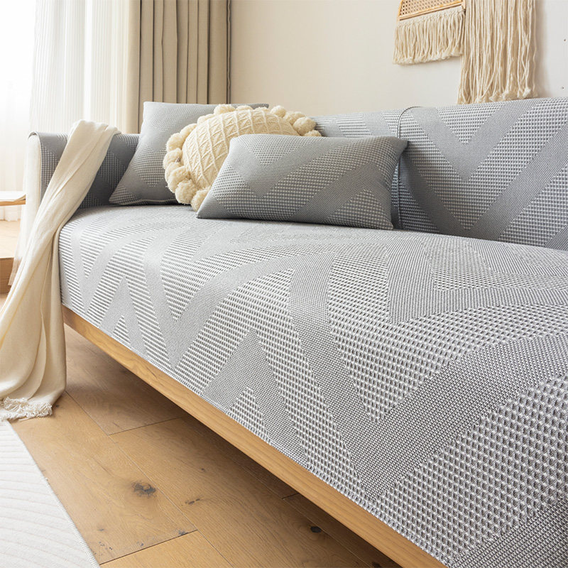 日式棉麻沙发垫夏季夏款防滑坐垫简约现代亚麻沙发套罩靠背巾盖布