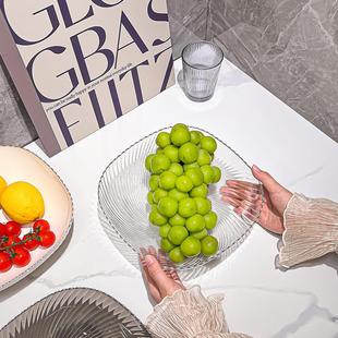 高颜值现代轻奢风沥水托盘网红干果盘 水果盘家用客厅茶几高级新款