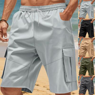 Multi pocket workwear shorts men's squat sports men's style
