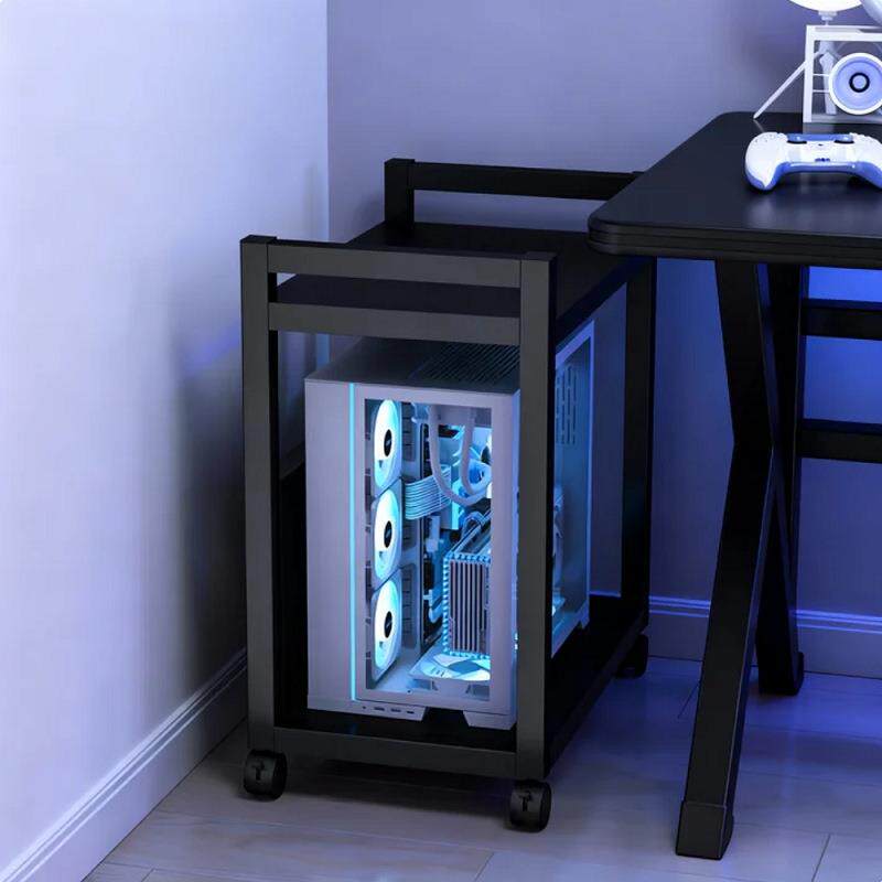 台式机箱托架主机移动底座电竞房多层收纳整理置物架落地式小推车