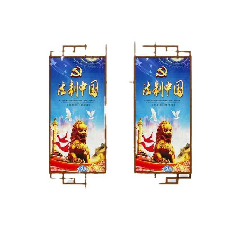 灯杆灯箱发光中国结路杆灯箱 路灯杆广告牌道旗灯杆广告灯箱价低