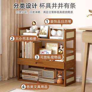 桌面物架架多层台家用客厅多功能学生置桌收纳PSE柜办公室桌上面