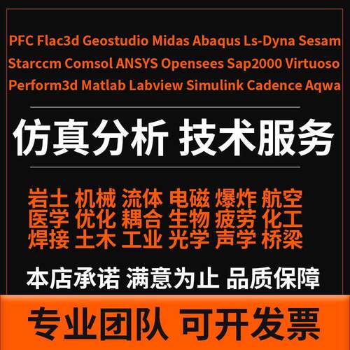 代做Abaqus/Ansys/Fluent/Adams/lsdyna/comsol有限元仿真CAE分析