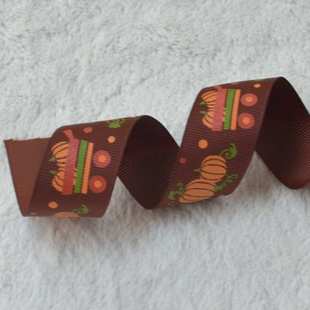 AW293万圣节南瓜推车涤纶罗纹带