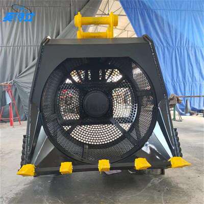 Excavator equipment screening cage挖机属具矿山沙土筛分设备