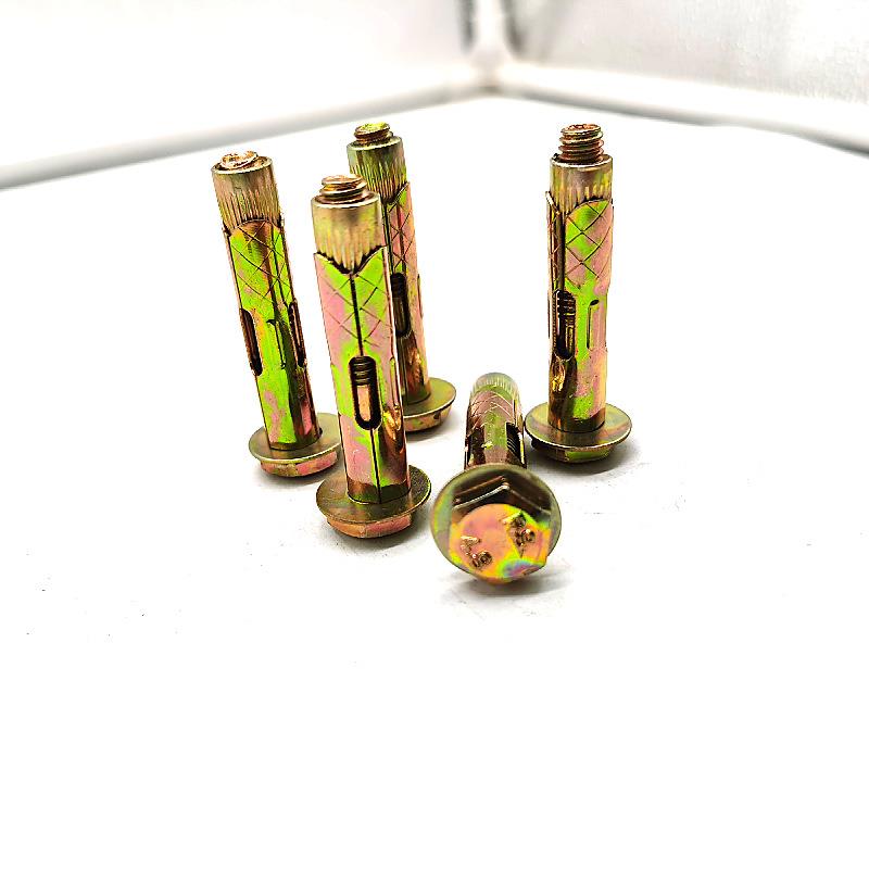 厂家直销镀彩锌地栓989板胀套管壁虎楼梯栏膨杆膨胀螺内膨胀螺丝