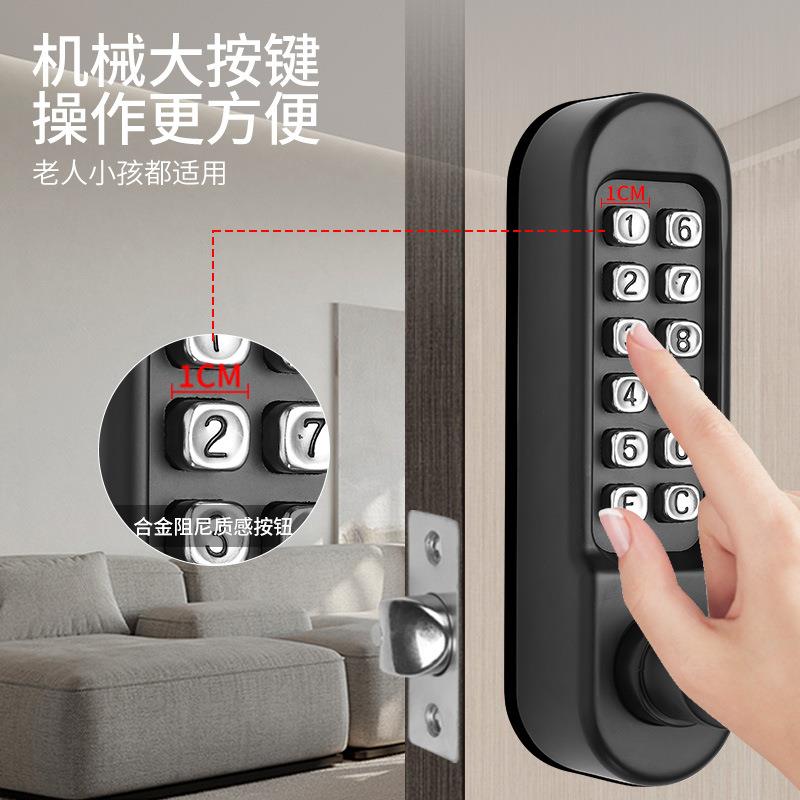 锁机械密球码执手门锁厂家直502销防水防火机门形锁常开防盗铁艺