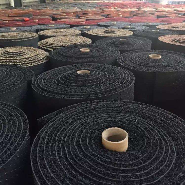 钉底丝圈塑料地毯汽车通用脚垫pvc塑胶拉丝1.2*9M卷材商用