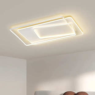 圆环吸顶灯简约现代时尚卧室灯饰北欧创意设计家用轻薄温馨主卧灯