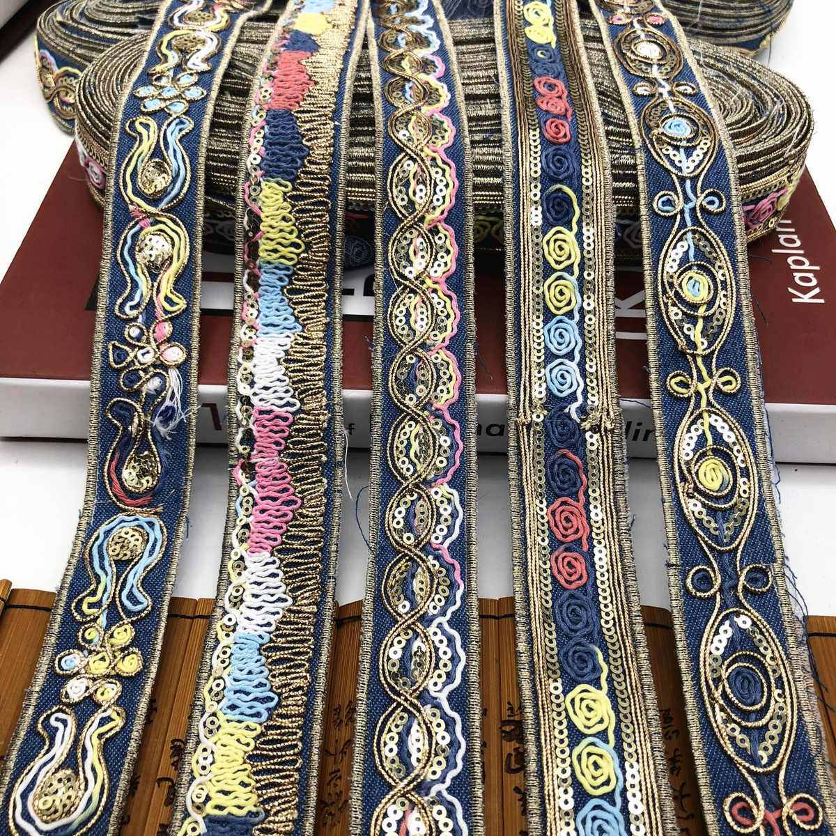 彩色骨绳刺绣花边 民族风绣花条码 服装辅料 牛仔布底花边批发,居家布艺,花边,淘宝优惠券,粉丝福利购,淘宝优惠卷