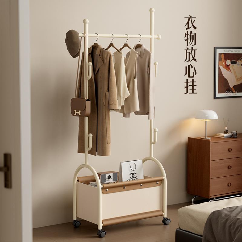 202新款4衣帽架家用卧室客间厅落架地式简易挂衣服置物不占空441