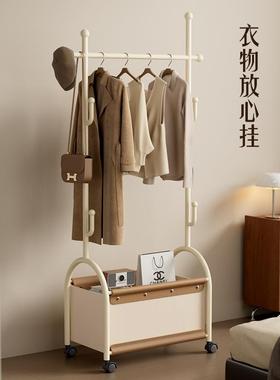 05776新款衣帽2架家用室客卧厅落2地式简易挂衣服架置物不占空间