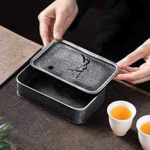 复古合金做旧壶承日式杯垫养壶茶承干泡台建水托盘壶垫蓄水小茶台