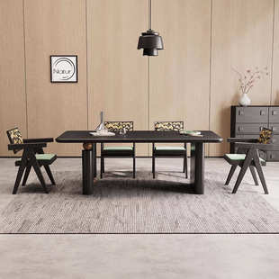 法式中古风复古餐椅白蜡木实木餐椅轻奢高级实用家居昌迪加尔餐椅