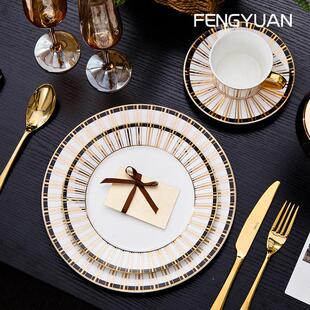 西餐餐具套装高档骨瓷西餐盘餐具家用欧式陶瓷牛排刀叉盘子套装