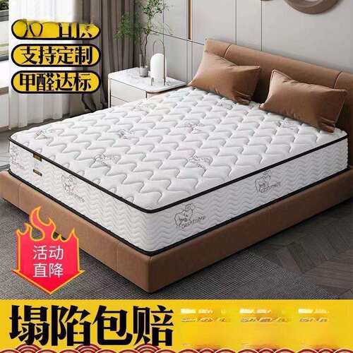 厂家直销席梦思床垫经济型20CM厚家用弹簧乳胶椰棕软硬两用整网弹