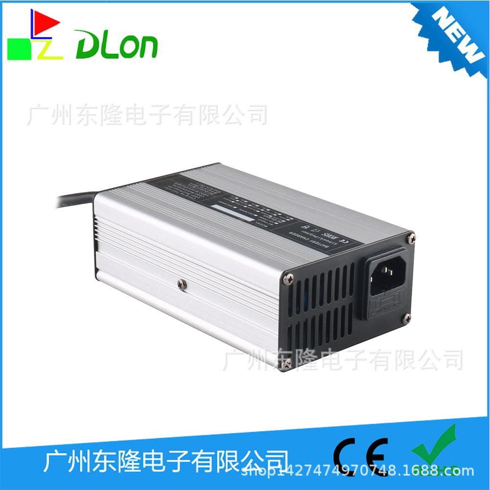 24V12A充电器 24V铅酸电池智能充电器 输出电压27.6V 铝壳带风扇
