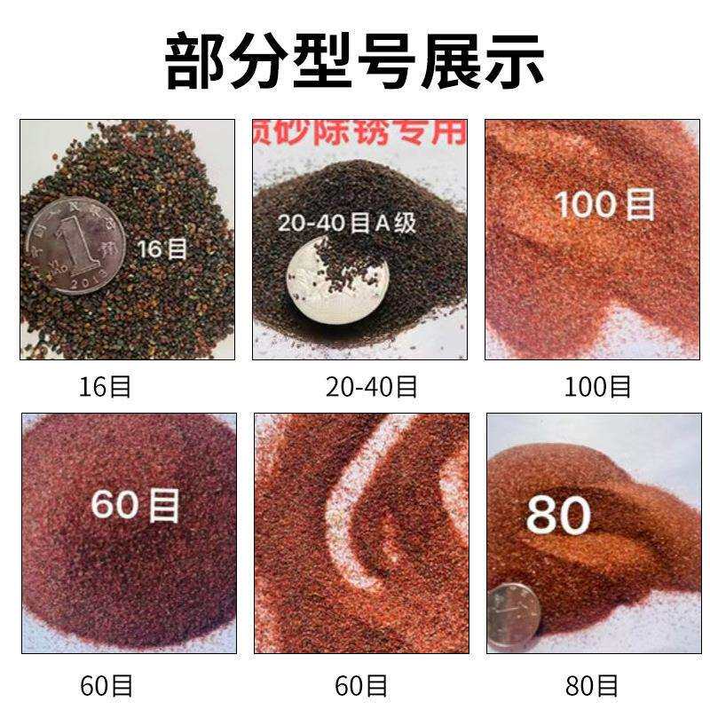 石榴石砂2040目石榴砂磨料喷砂除水锈处理过耐石榴石砂磨滤材料-