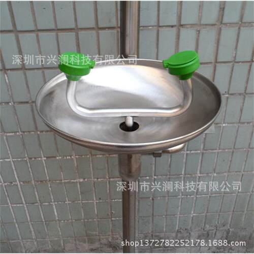 不锈钢脚踏复合淋式眼器XL6610BTLBT洗紧急冲X洗眼器验厂双口