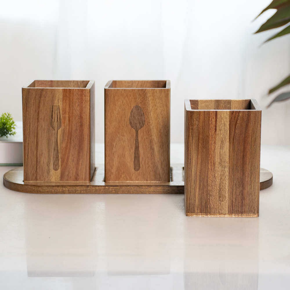 储架餐具勺子实木木质收纳复古收纳盒筷子餐厅筷子盒物厨房筒刀叉,居家布艺,收纳盒,淘宝优惠券,粉丝福利购,淘宝优惠卷