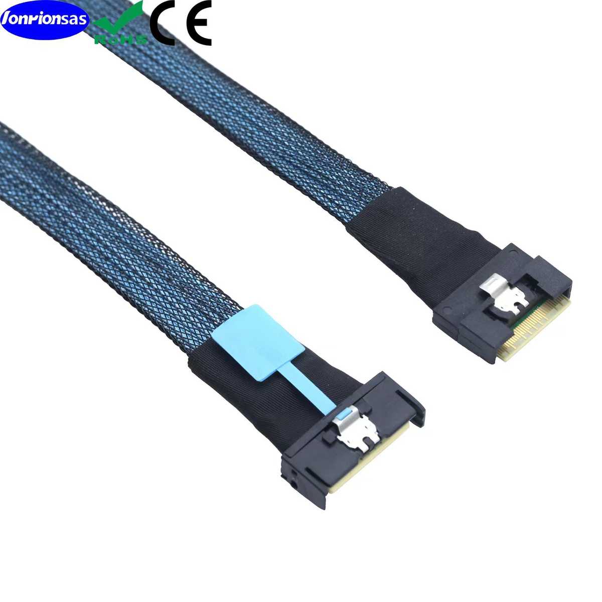 PCIE MCIO 5.0 8I转Slimline SAS 4.0 SFF-8654 8i 74P全包防斜插