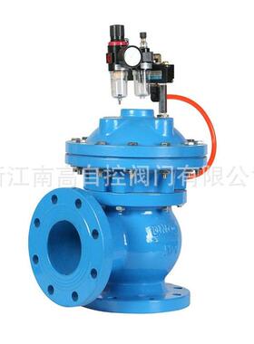 J744X角式排泥阀法兰活塞式水力控制阀气动快开排污阀