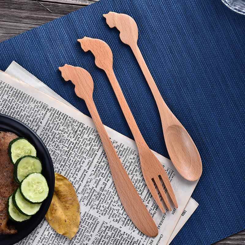 日式创意卡通猫刀叉勺套装