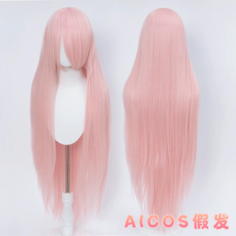 AICOS 100CM长直发万用女古装动漫长发毛娘造型cos假发假毛长刘海