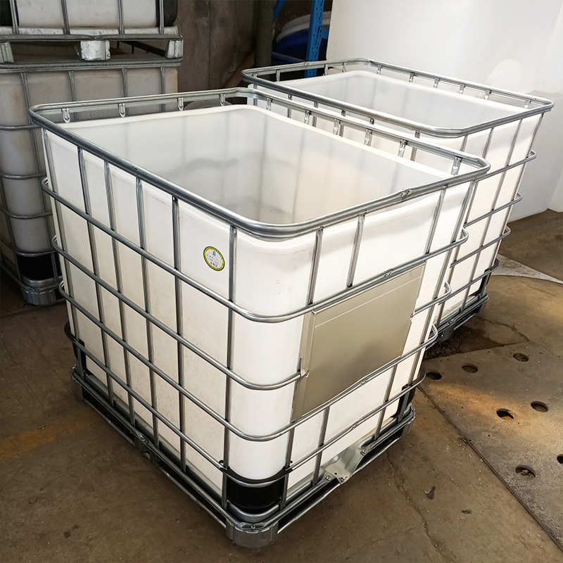 化工机敞口桶吨车载水桶塑料桶1000升四方油桶柴吨方形油桶集装1