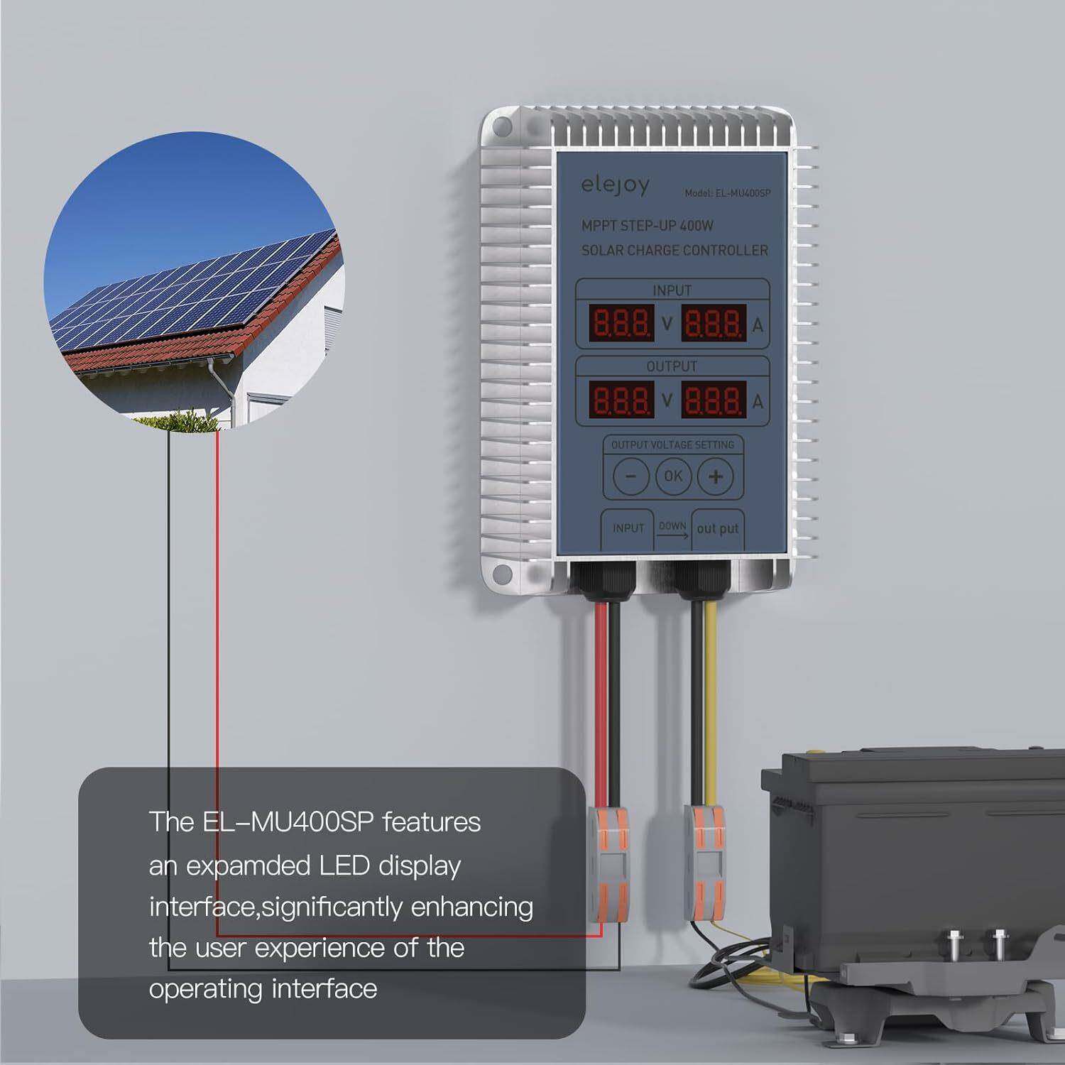 MPPT Step-UP Solar Charge Controller 15 Amp 400W 300W 200W