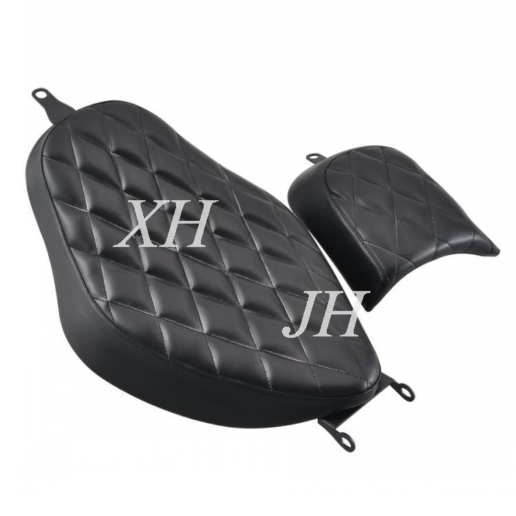 适用哈雷XL883 1200N X48改装双人座垫2004-20年前后坐垫分体皮座