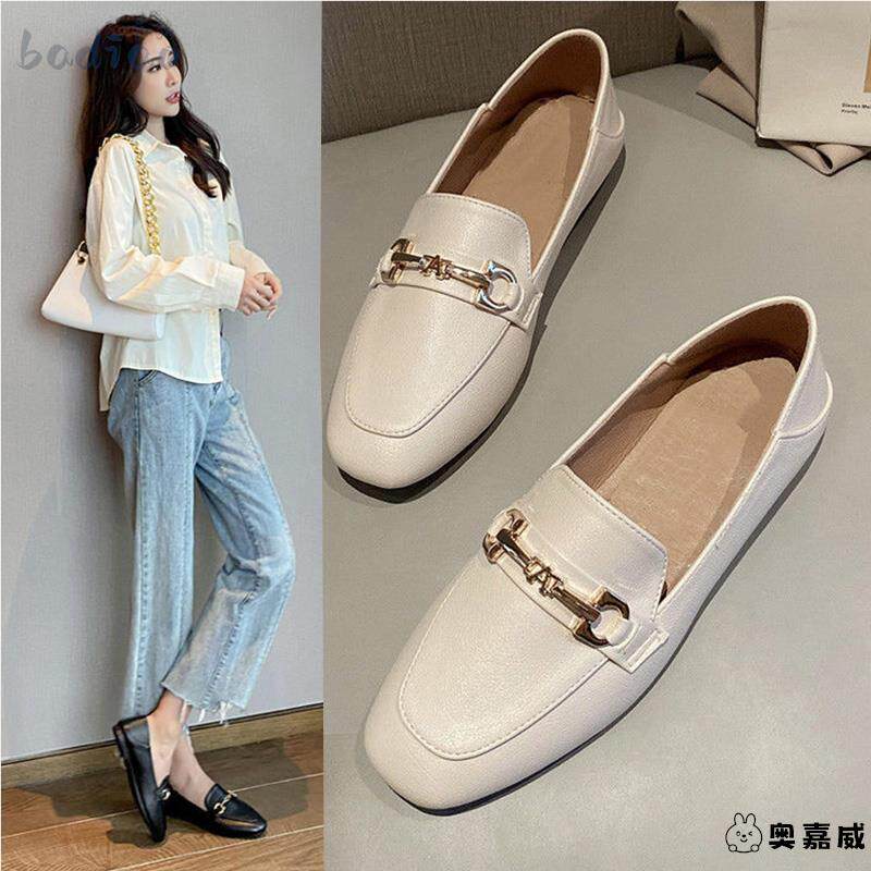 法式乐福鞋女一脚蹬2024春秋新款英伦小皮鞋软皮软底工作平底单鞋,女鞋,浅口单鞋,淘宝优惠券,粉丝福利购,淘宝优惠卷