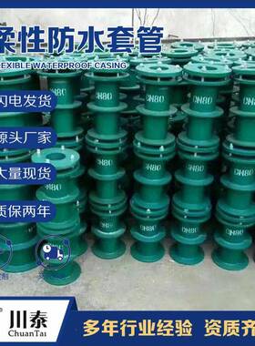 防护密闭柔性防水套管02S404国标非标生产加长型穿墙水池用川泰