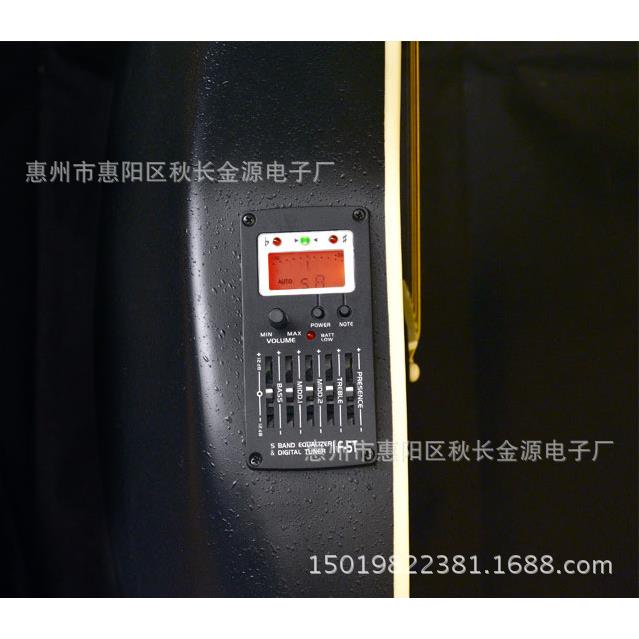龟背吉他电箱拾音器 压电陶瓷五段民谣古典EQ拾音器