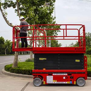 8米全自行剪叉升降车自行走升降机电动小型移动式高空作业登高车
