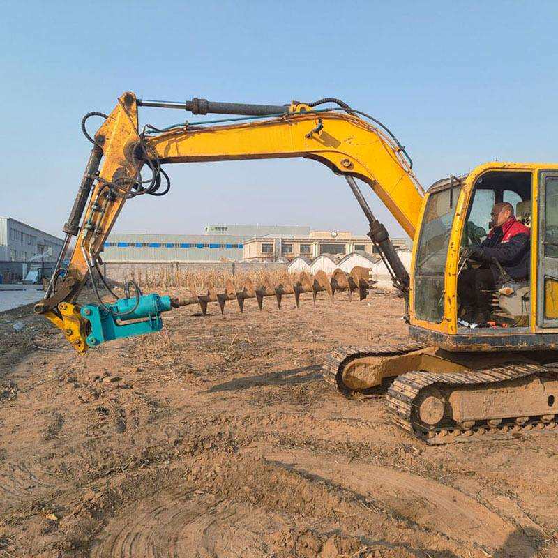 消逸-挖掘机前端属具旋挖钻机工程建筑树洞液压螺旋钻机