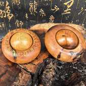 枣木涂金时来手把件运转解压一体枣木男女随身手球把玩文玩摆件28