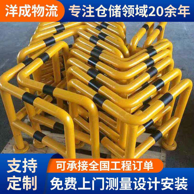 圆管护栏钢管防撞栏消防隔离栏车库直角防撞钢管围栏消防栓护栏