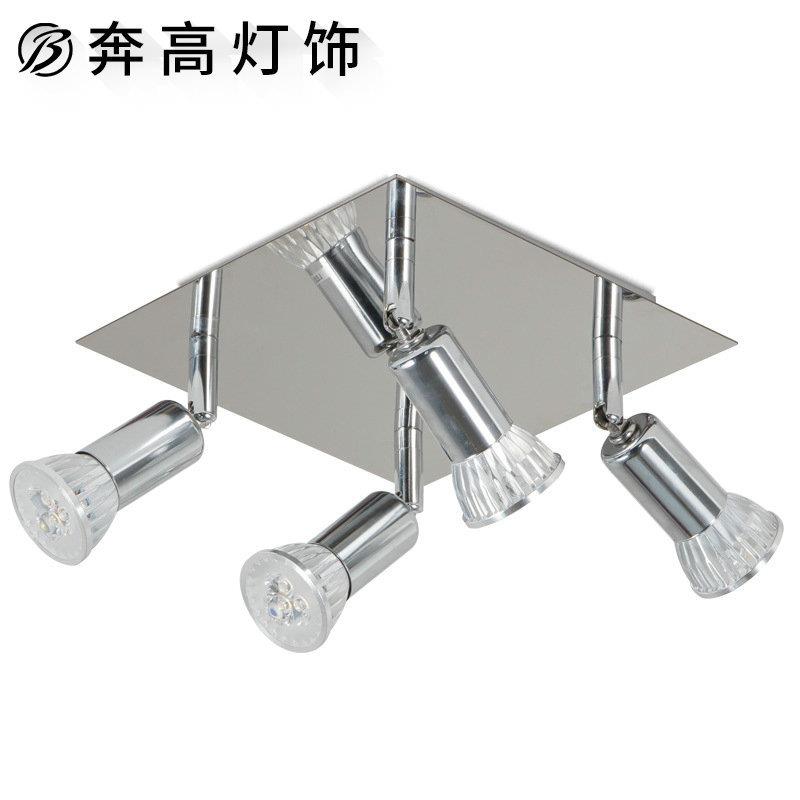 跨境方形gu10射灯led天花装饰明装服装店镜前可调节射灯20W图片