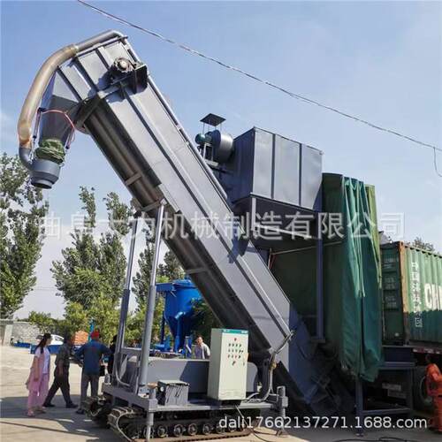 集装箱粉煤灰拆箱卸灰机双料斗除尘环保无扬尘机械卸车机