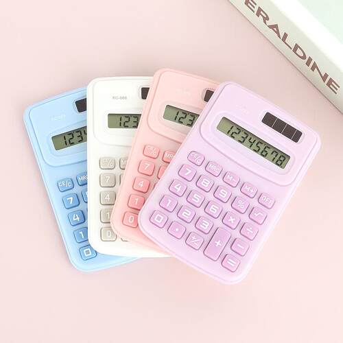 Mini portable calculator, cute student stationery, small off