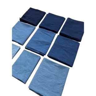 纯棉蓝印花布手工蓝染布料老粗布土布草木染植物染服装刺子绣面料