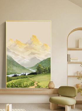 日照金山客厅装饰画风景山水沙发背景墙落地壁画大幅玄关过道挂画