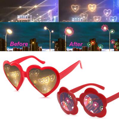 Love Heart Shaped Effects Glasses Watch The Lights Change to