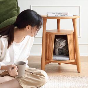 实木猫几客厅小边几木质茶几阳台小桌子角几北欧