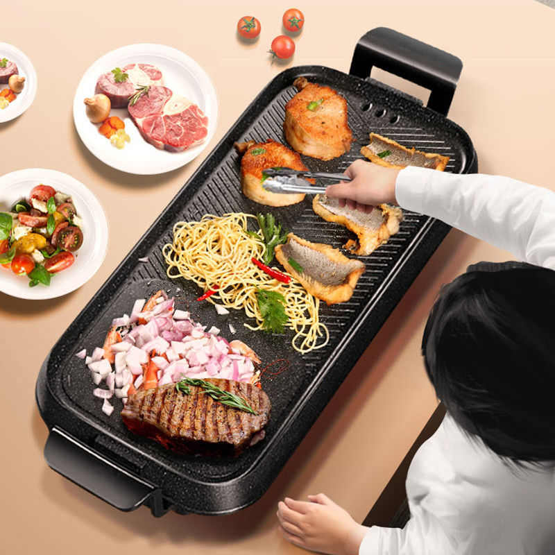 烤肉盘电烤盘电烧烤炉家用烤肉机多功能铁板烧无烟煎烤涮一体锅